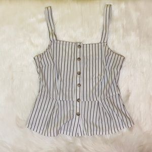 black and white striped tank top